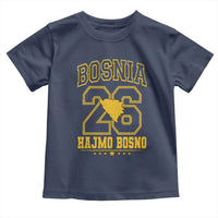 Lets Go Bosnia 2026 Hajmo Bosno Vintage Varsity Sports Style Toddler T Shirt Bosnia Herzegovina Map Soccer Lover Football Fan