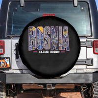Lets Go Bosnia Heritage Hajmo Bosno Cultural Mosaic Pattern Spare Tire Cover Bosnia Herzegovina Map Soccer Lover Football Fan