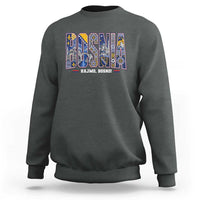 Lets Go Bosnia Heritage Hajmo Bosno Cultural Mosaic Pattern Sweatshirt Bosnia Herzegovina Map Soccer Lover Football Fan
