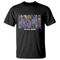 Lets Go Bosnia Heritage Hajmo Bosno Cultural Mosaic Pattern T Shirt Bosnia Herzegovina Map Soccer Lover Football Fan