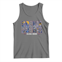 Lets Go Bosnia Heritage Hajmo Bosno Cultural Mosaic Pattern Tank Top Bosnia Herzegovina Map Soccer Lover Football Fan