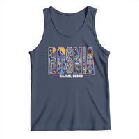 Lets Go Bosnia Heritage Hajmo Bosno Cultural Mosaic Pattern Tank Top Bosnia Herzegovina Map Soccer Lover Football Fan