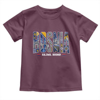 Lets Go Bosnia Heritage Hajmo Bosno Cultural Mosaic Pattern Toddler T Shirt Bosnia Herzegovina Map Soccer Lover Football Fan