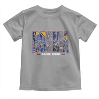 Lets Go Bosnia Heritage Hajmo Bosno Cultural Mosaic Pattern Toddler T Shirt Bosnia Herzegovina Map Soccer Lover Football Fan