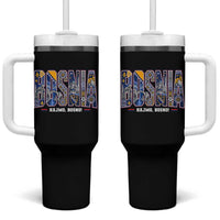 Lets Go Bosnia Heritage Hajmo Bosno Cultural Mosaic Pattern Tumbler With Handle Bosnia Herzegovina Map Soccer Lover Football Fan
