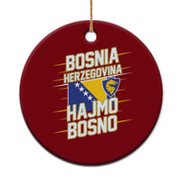 Lets Go Bosnia Herzegovina Hajmo Bosno Dragon Shield Ceramic Ornament Soccer Team Pride Football Fan Heritage