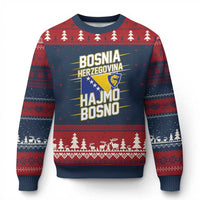 Lets Go Bosnia Herzegovina Hajmo Bosno Dragon Shield Ugly Christmas Sweater Soccer Team Pride Football Fan Heritage