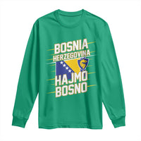 Lets Go Bosnia Herzegovina Hajmo Bosno Dragon Shield Long Sleeve Shirt Soccer Team Pride Football Fan Heritage