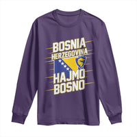 Lets Go Bosnia Herzegovina Hajmo Bosno Dragon Shield Long Sleeve Shirt Soccer Team Pride Football Fan Heritage