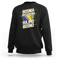 Lets Go Bosnia Herzegovina Hajmo Bosno Dragon Shield Sweatshirt Soccer Team Pride Football Fan Heritage