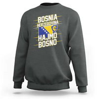 Lets Go Bosnia Herzegovina Hajmo Bosno Dragon Shield Sweatshirt Soccer Team Pride Football Fan Heritage