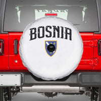 Vintage Bosnia Coat of Arms Minimalist Spare Tire Cover Golden Lily Heritage Shield Graphic