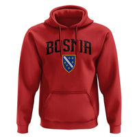 Vintage Bosnia Coat of Arms Minimalist Hoodie Golden Lily Heritage Shield Graphic