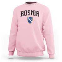 Vintage Bosnia Coat of Arms Minimalist Sweatshirt Golden Lily Heritage Shield Graphic