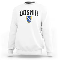 Vintage Bosnia Coat of Arms Minimalist Sweatshirt Golden Lily Heritage Shield Graphic