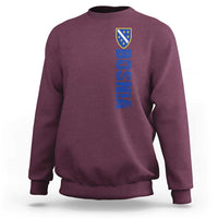 Bosnia Typography Coat of Arms Sweatshirt Golden Lily Shield Modern Graphic