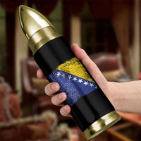 Vintage Grunge Bosnia Herzegovina National Flag Bullet Tumbler Bosnian Pride Soccer Heritage Sports Fan