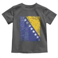 Vintage Grunge Bosnia Herzegovina National Flag Toddler T Shirt Bosnian Pride Soccer Heritage Sports Fan