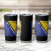 Vintage Grunge Bosnia Herzegovina National Flag Tumbler Cup Bosnian Pride Soccer Heritage Sports Fan