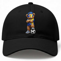 Cool Bosnia Herzegovina Flag Teddy Bear Soccer Fan Baseball Cap BIH Bosnian Heritage Football Lovers