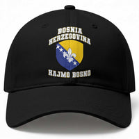 Hajmo Bosno Lets Go Bosnia Herzegovina Flag Baseball Cap Golden Lily Soccer Football Fan Athletic Graphic