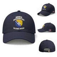 Hajmo Bosno Lets Go Bosnia Herzegovina Flag Baseball Cap Golden Lily Soccer Football Fan Athletic Graphic