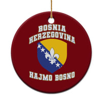 Hajmo Bosno Lets Go Bosnia Herzegovina Flag Ceramic Ornament Golden Lily Soccer Football Fan Athletic Graphic