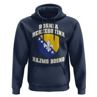 Hajmo Bosno Lets Go Bosnia Herzegovina Flag Hoodie Golden Lily Soccer Football Fan Athletic Graphic