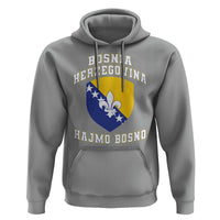Hajmo Bosno Lets Go Bosnia Herzegovina Flag Hoodie Golden Lily Soccer Football Fan Athletic Graphic