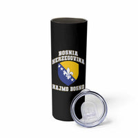 Hajmo Bosno Lets Go Bosnia Herzegovina Flag Skinny Tumbler Golden Lily Soccer Football Fan Athletic Graphic
