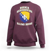 Hajmo Bosno Lets Go Bosnia Herzegovina Flag Sweatshirt Golden Lily Soccer Football Fan Athletic Graphic