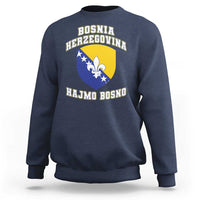 Hajmo Bosno Lets Go Bosnia Herzegovina Flag Sweatshirt Golden Lily Soccer Football Fan Athletic Graphic