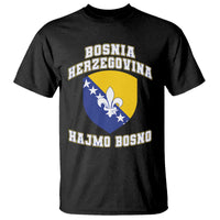 Hajmo Bosno Lets Go Bosnia Herzegovina Flag T Shirt Golden Lily Soccer Football Fan Athletic Graphic