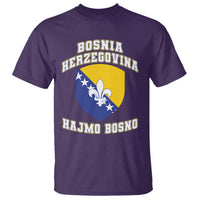 Hajmo Bosno Lets Go Bosnia Herzegovina Flag T Shirt Golden Lily Soccer Football Fan Athletic Graphic