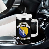Hajmo Bosno Lets Go Bosnia Herzegovina Flag Tumbler With Handle Golden Lily Soccer Football Fan Athletic Graphic
