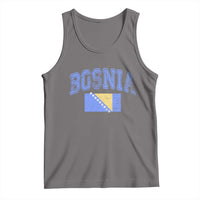 Classic Distressed Bosnia National Flag Varsity Style Tank Top Sports Fan Athletic Graphic
