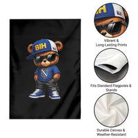 BIH Bosnia Teddy Bear Graphic Garden Flag Golden Lily Heritage Urban Streetwear Style