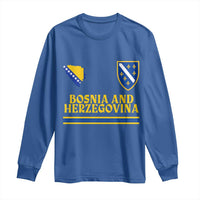 Bosnia Herzegovina Soccer Jersey Style Long Sleeve Shirt Country Map Heritage Football Fan