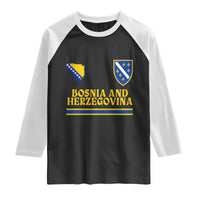 Bosnia Herzegovina Soccer Jersey Style Raglan Shirt Country Map Heritage Football Fan