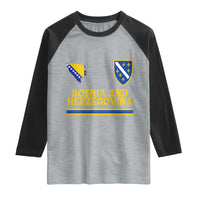 Bosnia Herzegovina Soccer Jersey Style Raglan Shirt Country Map Heritage Football Fan
