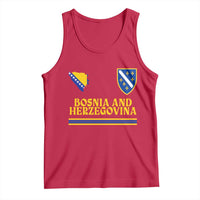Bosnia Herzegovina Soccer Jersey Style Tank Top Country Map Heritage Football Fan