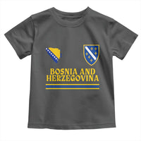 Bosnia Herzegovina Soccer Jersey Style Toddler T Shirt Country Map Heritage Football Fan