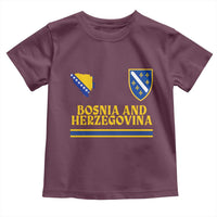 Bosnia Herzegovina Soccer Jersey Style Toddler T Shirt Country Map Heritage Football Fan