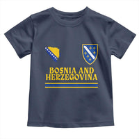 Bosnia Herzegovina Soccer Jersey Style Toddler T Shirt Country Map Heritage Football Fan