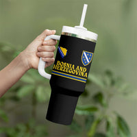 Bosnia Herzegovina Soccer Jersey Style Tumbler With Handle Country Map Heritage Football Fan
