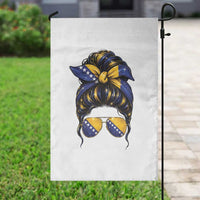 Bosnian Girl Messy Bun Flag Bandana Woman Graphic Garden Flag Bosnia Herzegovina Pride