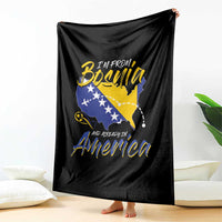 From Bosnia and Already in America Throw Blanket Bosnian Soccer Fan Travel Bosnia Herzegovina Pride