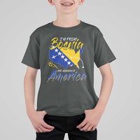 From Bosnia and Already in America T Shirt For Kid Bosnian Soccer Fan Travel Bosnia Herzegovina Pride