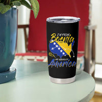 From Bosnia and Already in America Tumbler Cup Bosnian Soccer Fan Travel Bosnia Herzegovina Pride