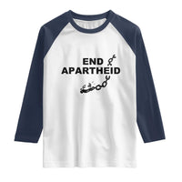 End Apartheid Human Rights Raglan Shirt Broken Chain Social Justice Activist